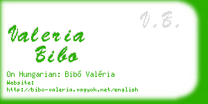 valeria bibo business card