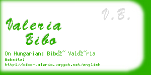 valeria bibo business card